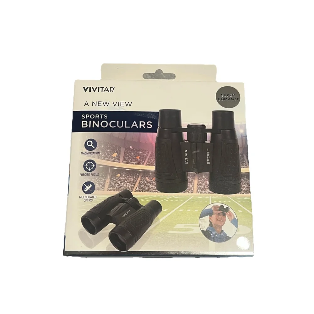Vivitar 5x30 Sports Binoculars Black With Strap NIB